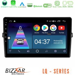 Bizzar LQ Series 4Core Android14 2+32GB Toyota Auris Navigation Multimedia Tablet 10" Με Carplay & Android Auto