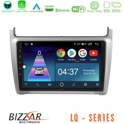 Bizzar LQ Series 4Core Android14 2+32GB Vw Polo 2014-2017 Navigation Multimedia Tablet 9" Με Carplay & Android Auto (Silver) Bizzar LQ Series 4Core Android14 2+32GB Vw Polo 2014-2017 Navigation Multimedia Tablet 9" Με Carplay & Android Auto (Silver)