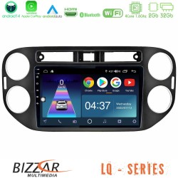 Bizzar LQ Series 4Core Android14 2+32GB VW Tiguan Navigation Multimedia Tablet 9" (23mm alarm button) Με Carplay & Android Auto