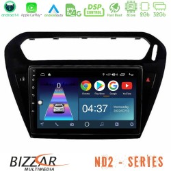 Bizzar ND2 Series 8Core Android14 2+32GB Citroen C-Elysee / Peugeot 301 Navigation Multimedia Tablet 9" Με Carplay & Android Auto (Μαύρο)) Bizzar ND2 Series 8Core Android14 2+32GB Citroen C-Elysee / Peugeot 301 Navigation Multimedia Tablet 9" Με Carplay & Android Auto (Μαύρο))