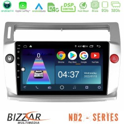 Bizzar ND2 Series 8Core Android14 2+32GB Citroen C4 2004-2010 Navigation Multimedia Tablet 9" Με Carplay & Android Auto Bizzar ND2 Series 8Core Android14 2+32GB Citroen C4 2004-2010 Navigation Multimedia Tablet 9" Με Carplay & Android Auto