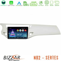 Bizzar ND2 Series 8Core Android14 2+32GB Citroen C3 2009-2016 Navigation Multimedia Tablet 9" Με Carplay & Android Auto (Άσπρο) Bizzar ND2 Series 8Core Android14 2+32GB Citroen C3 2009-2016 Navigation Multimedia Tablet 9" Με Carplay & Android Auto (Άσπρο)