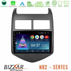 Bizzar ND2 Series 8Core Android14 2+32GB Chevrolet Aveo 2011-2017 Navigation Multimedia Tablet 9" Με Carplay & Android Auto Bizzar ND2 Series 8Core Android14 2+32GB Chevrolet Aveo 2011-2017 Navigation Multimedia Tablet 9" Με Carplay & Android Auto