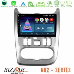Bizzar ND2 Series 8Core Android14 2+32GB Dacia Duster/Sandero/Logan Navigation Multimedia Tablet 9" Με Carplay & Android Auto Bizzar ND2 Series 8Core Android14 2+32GB Dacia Duster/Sandero/Logan Navigation Multimedia Tablet 9" Με Carplay & Android Auto