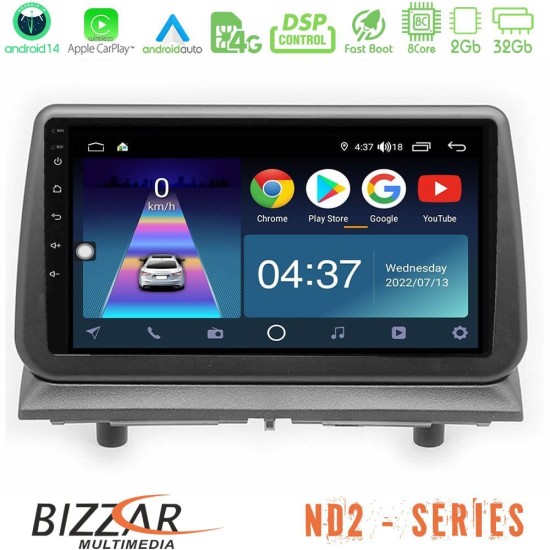 Bizzar ND2 Series 8Core Android14 2+32GB  Dodge Nitro 2007-2011 Navigation Multimedia Tablet 9" Με Carplay & Android Auto