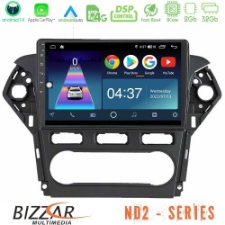 Bizzar ND2 Series 8Core Android14 2+32GB Ford Mondeo 2011-2014 Navigation Multimedia Tablet 9" Με Carplay & Android Auto Bizzar ND2 Series 8Core Android14 2+32GB Ford Mondeo 2011-2014 Navigation Multimedia Tablet 9" Με Carplay & Android Auto