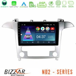 Bizzar ND2 Series 8Core Android14 2+32GB Ford S-Max 2006-2012 Navigation Multimedia Tablet 9" Με Carplay & Android Auto Bizzar ND2 Series 8Core Android14 2+32GB Ford S-Max 2006-2012 Navigation Multimedia Tablet 9" Με Carplay & Android Auto