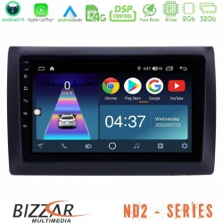 Bizzar ND2 Series 8Core Android14 2+32GB Fiat Stilo Navigation Multimedia Tablet 9" Με Carplay & Android Auto Bizzar ND2 Series 8Core Android14 2+32GB Fiat Stilo Navigation Multimedia Tablet 9" Με Carplay & Android Auto