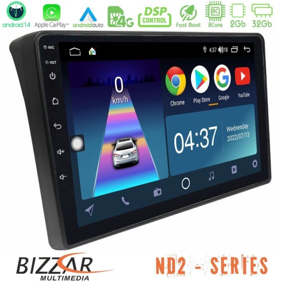 Bizzar ND2 Series 8Core Android14 2+32GB  Fiat Ducato/Citroen Jumper/Peugeot Boxer Navigation Multimedia Tablet 9" Με Carplay & Android Auto