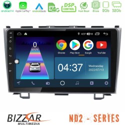 Bizzar ND2 Series 8Core Android14 2+32GB  Honda CRV Navigation Multimedia Tablet 9" Με Carplay & Android Auto