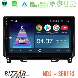 Bizzar ND2 Series 8Core Android14 2+32GB  Honda Jazz 2021-2025 Navigation Multimedia Tablet 9" Με Carplay & Android Auto