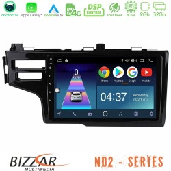 Bizzar ND2 Series 8Core Android14 2+32GB  Honda Jazz 2013-2020 Navigation Multimedia Tablet 9" Με Carplay & Android Auto