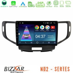 Bizzar ND2 Series 8Core Android14 2+32GB Honda Accord 2008-2015 Navigation Multimedia Tablet 9" Με Carplay & Android Auto Bizzar ND2 Series 8Core Android14 2+32GB Honda Accord 2008-2015 Navigation Multimedia Tablet 9" Με Carplay & Android Auto