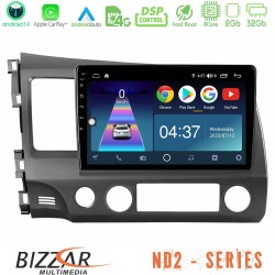 Bizzar ND2 Series 8Core Android14 2+32GB Honda Civic 2006-2011 Navigation Multimedia Tablet 10" Με Carplay & Android Auto Bizzar ND2 Series 8Core Android14 2+32GB Honda Civic 2006-2011 Navigation Multimedia Tablet 10" Με Carplay & Android Auto