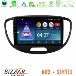 Bizzar ND2 Series 8Core Android14 2+32GB Hyundai i10 2008-2014 Navigation Multimedia Tablet 9" Με Carplay & Android Auto Bizzar ND2 Series 8Core Android14 2+32GB Hyundai i10 2008-2014 Navigation Multimedia Tablet 9" Με Carplay & Android Auto