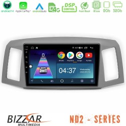 Bizzar ND2 Series 8Core Android14 2+32GB Jeep Grand Cherokee 2005-2007 Navigation Multimedia Tablet 10" Με Carplay & Android Auto Bizzar ND2 Series 8Core Android14 2+32GB Jeep Grand Cherokee 2005-2007 Navigation Multimedia Tablet 10" Με Carplay & Android Auto