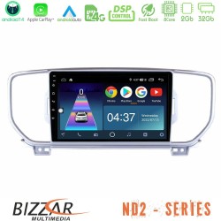 Bizzar ND2 Series 8Core Android14 2+32GB  Kia Sportage 2016-2018 Navigation Multimedia Tablet 9" Με Carplay & Android Auto