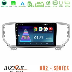 Bizzar ND2 Series 8Core Android14 2+32GB Kia Sportage 2018-2021 Navigation Multimedia Tablet 9" Με Carplay & Android Auto Bizzar ND2 Series 8Core Android14 2+32GB Kia Sportage 2018-2021 Navigation Multimedia Tablet 9" Με Carplay & Android Auto