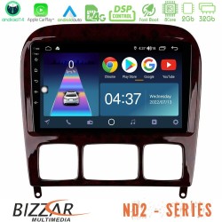 Bizzar ND2 Series 8Core Android14 2+32GB Mercedes S Class 1999-2004 (W220) Navigation Multimedia Tablet 9" Με Carplay & Android Auto Bizzar ND2 Series 8Core Android14 2+32GB Mercedes S Class 1999-2004 (W220) Navigation Multimedia Tablet 9" Με Carplay & Android Auto