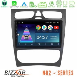 Bizzar ND2 Series 8Core Android14 2+32GB Mercedes C Class (W203) Navigation Multimedia Tablet 9" Με Carplay & Android Auto Bizzar ND2 Series 8Core Android14 2+32GB Mercedes C Class (W203) Navigation Multimedia Tablet 9" Με Carplay & Android Auto