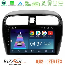 Bizzar ND2 Series 8Core Android14 2+32GB Mitsubishi Space Star 2013-2016 Navigation Multimedia Tablet 9" Με Carplay & Android Auto Bizzar ND2 Series 8Core Android14 2+32GB Mitsubishi Space Star 2013-2016 Navigation Multimedia Tablet 9" Με Carplay & Android Auto