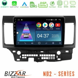 Bizzar ND2 Series 8Core Android14 2+32GB Mitsubishi Lancer 2008 – 2015 Navigation Multimedia Tablet 10" Με Carplay & Android Auto Bizzar ND2 Series 8Core Android14 2+32GB Mitsubishi Lancer 2008 – 2015 Navigation Multimedia Tablet 10" Με Carplay & Android Auto