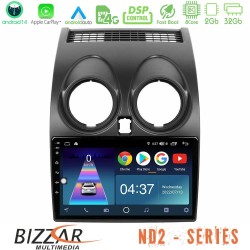 Bizzar ND2 Series 8Core Android14 2+32GB Nissan Qashqai J10 Navigation Multimedia Tablet 9" Με Carplay & Android Auto Bizzar ND2 Series 8Core Android14 2+32GB Nissan Qashqai J10 Navigation Multimedia Tablet 9" Με Carplay & Android Auto
