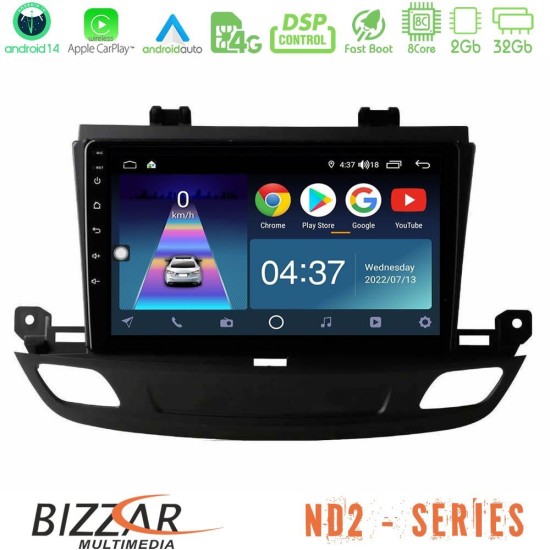 Bizzar ND2 Series 8Core Android14 2+32GB  Opel Insignia 2 2017-2020 Navigation Multimedia Tablet 9"  Με Carplay & Android Auto