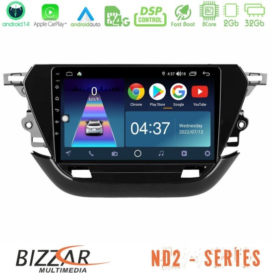 Bizzar ND2 Series 8Core Android14 2+32GB  Opel Corsa F 2019-2023 Navigation Multimedia Tablet 9" Με Carplay & Android Auto