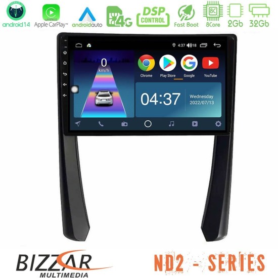 Bizzar ND2 Series 8Core Android14 2+32GB  Porsche 911/Cayman/Boxster Navigation Multimedia Tablet 9" Με Carplay & Android Auto