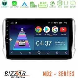 Bizzar ND2 Series 8Core Android14 2+32GB Peugeot 208/2008 Navigation Multimedia Tablet 10" Με Carplay & Android Auto Bizzar ND2 Series 8Core Android14 2+32GB Peugeot 208/2008 Navigation Multimedia Tablet 10" Με Carplay & Android Auto