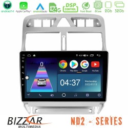 Bizzar ND2 Series 8Core Android14 2+32GB Peugeot 307 2002-2008 Navigation Multimedia Tablet 9" Με Carplay & Android Auto Bizzar ND2 Series 8Core Android14 2+32GB Peugeot 307 2002-2008 Navigation Multimedia Tablet 9" Με Carplay & Android Auto