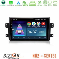 Bizzar ND2 Series 8Core Android14 2+32GB Suzuki SX4 2006-2014 Fiat Sedici 2006-2014 Navigation Multimedia Tablet 9" Με Carplay & Android Auto Bizzar ND2 Series 8Core Android14 2+32GB Suzuki SX4 2006-2014 Fiat Sedici 2006-2014 Navigation Multimedia Tablet 9" Με Carplay & Android Auto