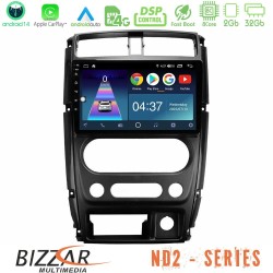 Bizzar ND2 Series 8Core Android14 2+32GB Suzuki Jimny 2007-2017 Navigation Multimedia Tablet 9" Με Carplay & Android Auto Bizzar ND2 Series 8Core Android14 2+32GB Suzuki Jimny 2007-2017 Navigation Multimedia Tablet 9" Με Carplay & Android Auto