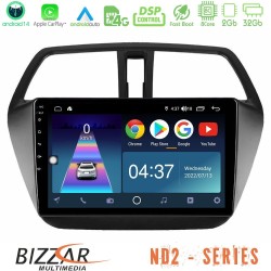 Bizzar ND2 Series 8Core Android14 2+32GB Suzuki SX4 S-Cross Navigation Multimedia Tablet 9" Με Carplay & Android Auto Bizzar ND2 Series 8Core Android14 2+32GB Suzuki SX4 S-Cross Navigation Multimedia Tablet 9" Με Carplay & Android Auto