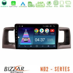 Bizzar ND2 Series 8Core Android14 2+32GB Toyota Corolla 2002-2006 Navigation Multimedia Tablet 9" Με Carplay & Android Auto Bizzar ND2 Series 8Core Android14 2+32GB Toyota Corolla 2002-2006 Navigation Multimedia Tablet 9" Με Carplay & Android Auto