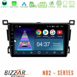 Bizzar ND2 Series 8Core Android14 2+32GB Toyota RAV4 2013-2018 Navigation Multimedia Tablet 9" Με Carplay & Android Auto Bizzar ND2 Series 8Core Android14 2+32GB Toyota RAV4 2013-2018 Navigation Multimedia Tablet 9" Με Carplay & Android Auto