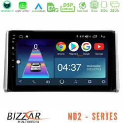 Bizzar ND2 Series 8Core Android14 2+32GB Toyota RAV4 2019-2023 Navigation Multimedia Tablet 10" Με Carplay & Android Auto Bizzar ND2 Series 8Core Android14 2+32GB Toyota RAV4 2019-2023 Navigation Multimedia Tablet 10" Με Carplay & Android Auto