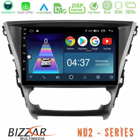Bizzar ND2 Series 8Core Android14 2+32GB  Toyota Avensis 2015-2018 Navigation Multimedia Tablet 9" Με Carplay & Android Auto