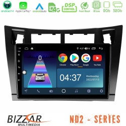 Bizzar ND2 Series 8Core Android14 2+32GB Toyota Yaris Navigation Multimedia Tablet 9" (Μαύρο Χρώμα) Με Carplay & Android Auto Bizzar ND2 Series 8Core Android14 2+32GB Toyota Yaris Navigation Multimedia Tablet 9" (Μαύρο Χρώμα) Με Carplay & Android Auto