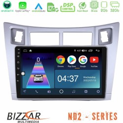 Bizzar ND2 Series 8Core Android14 2+32GB Toyota Yaris Navigation Multimedia Tablet 9" (Ασημί Χρώμα) Με Carplay & Android Auto Bizzar ND2 Series 8Core Android14 2+32GB Toyota Yaris Navigation Multimedia Tablet 9" (Ασημί Χρώμα) Με Carplay & Android Auto