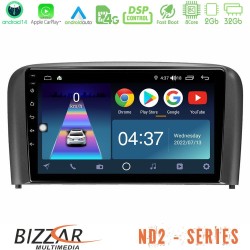 Bizzar ND2 Series 8Core Android14 2+32GB  Volvo S80 1998-2006 Navigation Multimedia Tablet 9" Με Carplay & Android Auto