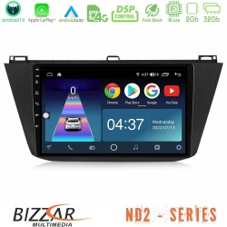 Bizzar ND2 Series 8Core Android14 2+32GB Vw Tiguan 2016-2022 Navigation Multimedia Tablet 10" Με Carplay & Android Auto Bizzar ND2 Series 8Core Android14 2+32GB Vw Tiguan 2016-2022 Navigation Multimedia Tablet 10" Με Carplay & Android Auto