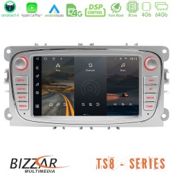 Bizzar Ford Universal 8core Android14 4+64GB Navigation Multimedia Deckless 7" με Carplay/AndroidAuto (OEM Style)