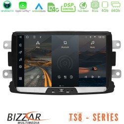 Bizzar Dacia/Renault 2012-> 8Core Android14 4+64GB Navigation Multimedia Tablet 7" Με Carplay & Android Auto (OEM Style)