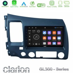 Clarion GL300 Series 4Core Android11 2+32GB Honda Civic 2006-2011 Navigation Multimedia Tablet 9" Με Carplay & Android Auto