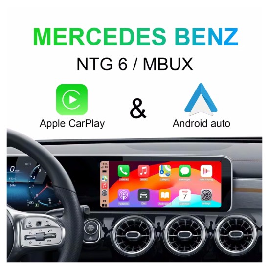 Mercedes MBUX/NTG6 Wireless CarPlay/Android Auto Interface & Camera In