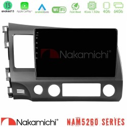 Nakamichi NAM5260 Series 4Core Android13 4+64GB Honda Civic 2006-2011 Navigation Multimedia Tablet 10" Με Carplay & Android Auto