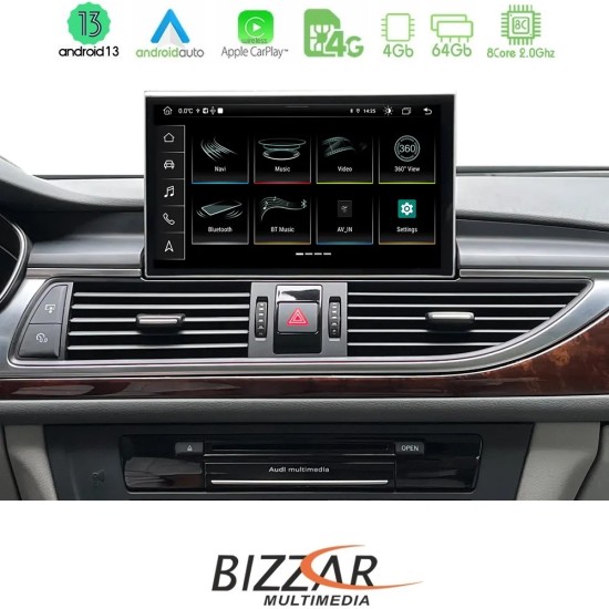Bizzar Audi A6 2016-2018 (με Εργ.οθόνη 8,4") Android13 8Core (4+64GB) Navigation Multimedia 8,4" HD OEM Style Bizzar Audi A6 2016-2018 (με Εργ.οθόνη 8,4") Android13 8Core (4+64GB) Navigation Multimedia 8,4" HD OEM Style