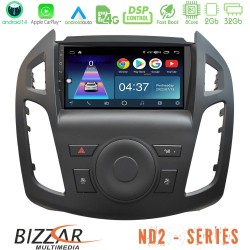 Bizzar ND2 Series 8Core Android14 2+32GB Ford Transit Connect 2013-2018 Navigation Multimedia Tablet 9" Με Carplay & Android Auto Bizzar ND2 Series 8Core Android14 2+32GB Ford Transit Connect 2013-2018 Navigation Multimedia Tablet 9" Με Carplay & Android Auto